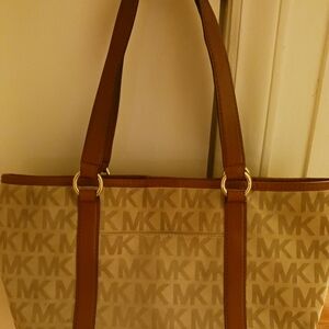 Michael Kors Large Designer Logo Shoulder Bag, Pre-owned